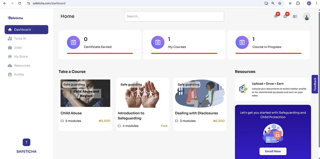 Dashboard screenshot