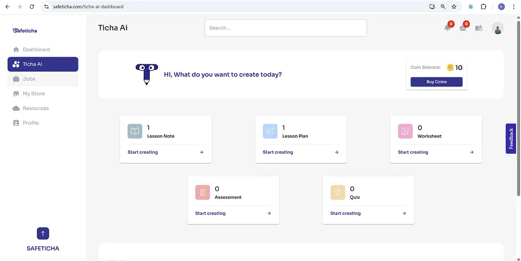 Ticha AI resource types